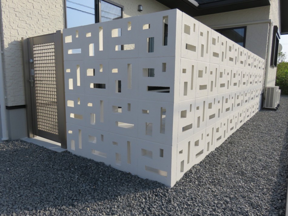 沖縄 花ブロックのお庭が完成しました 和歌山 外構 エクステリア ワールドスタイル